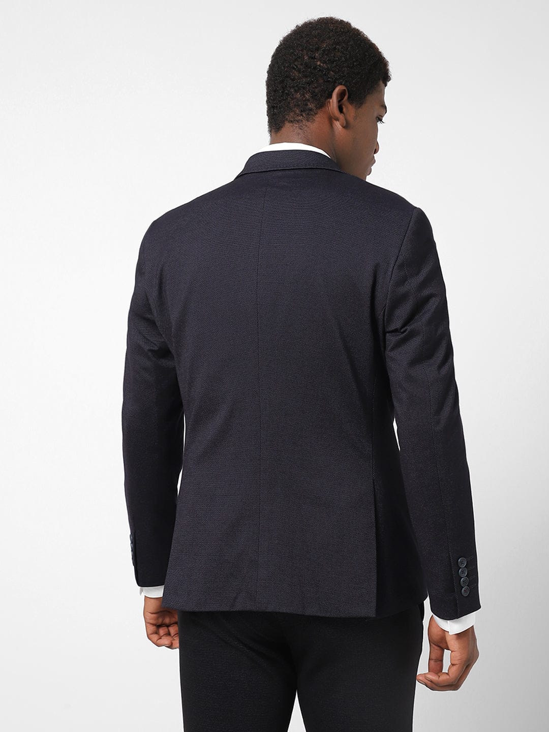 Men's Navy Blue Blazer TCJ46452