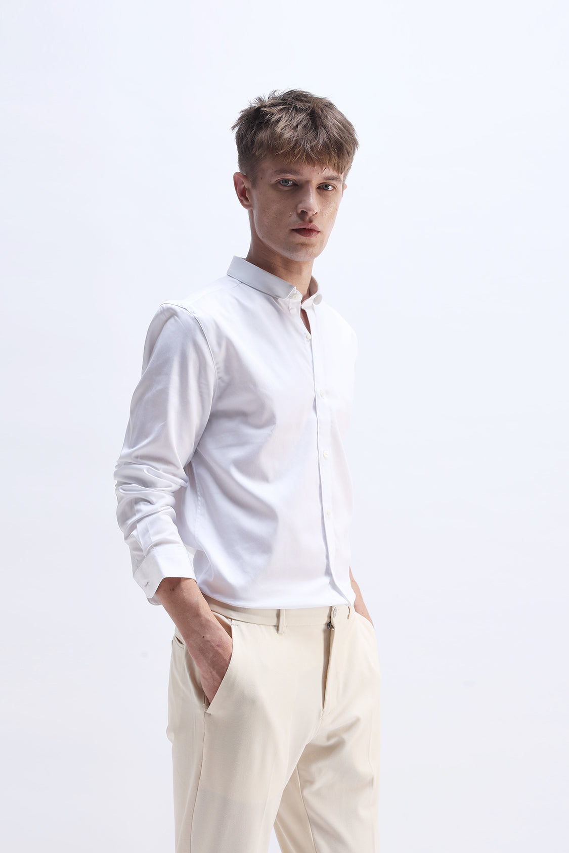 SLIM FIT PLAIN SHIRT