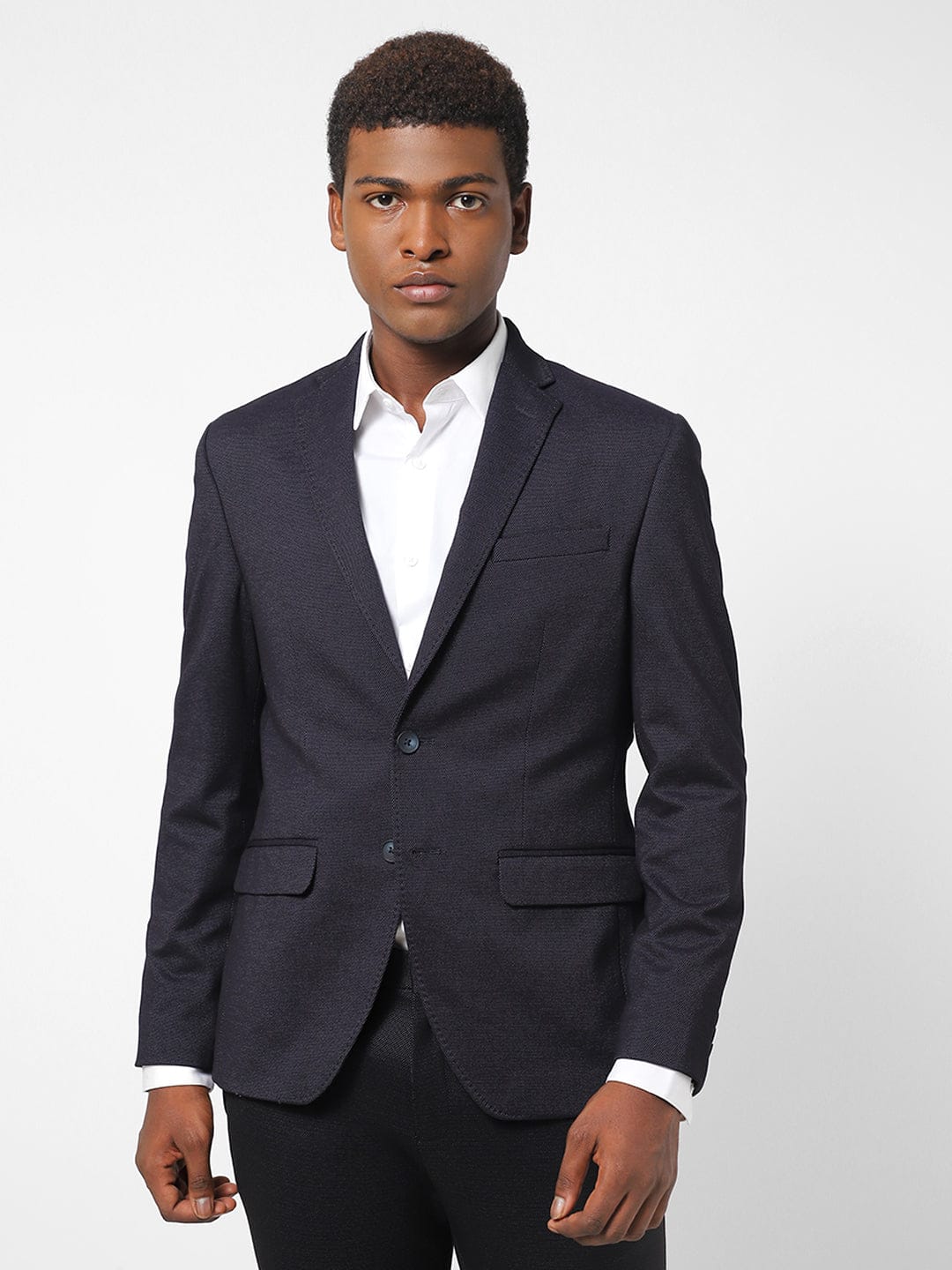 Men's Navy Blue Blazer TCJ46452
