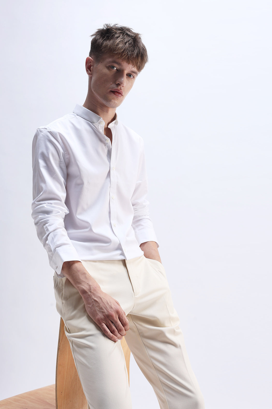 SLIM FIT PLAIN SHIRT