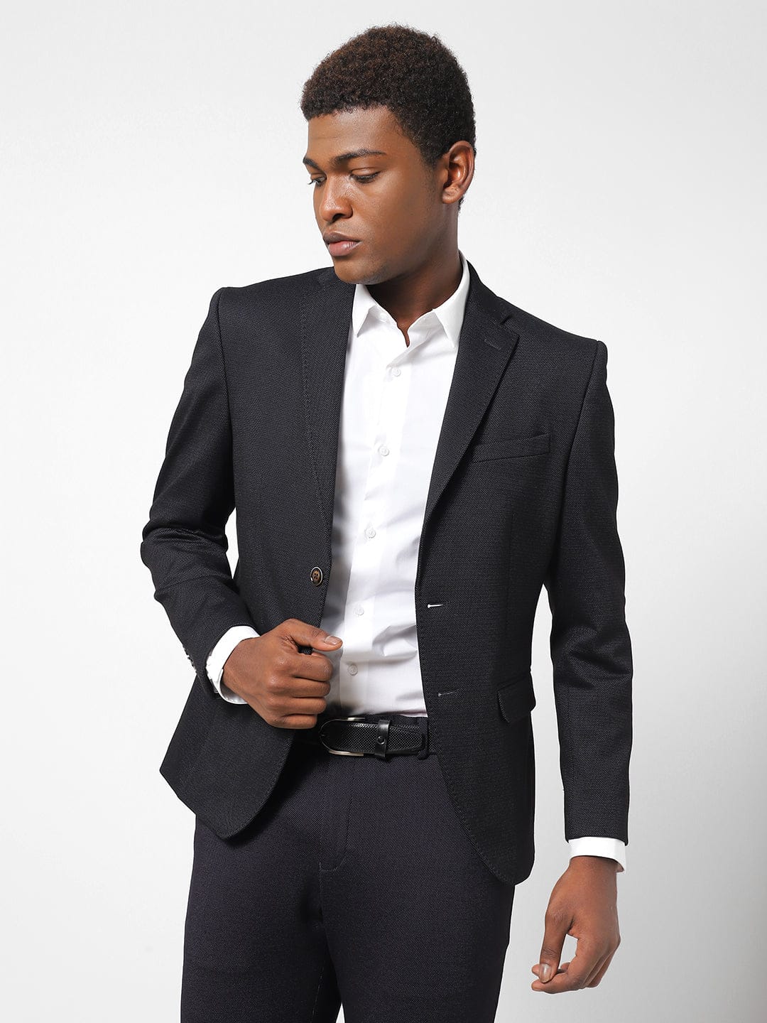 Men's Black Pin Dot Blazer TCJ1850
