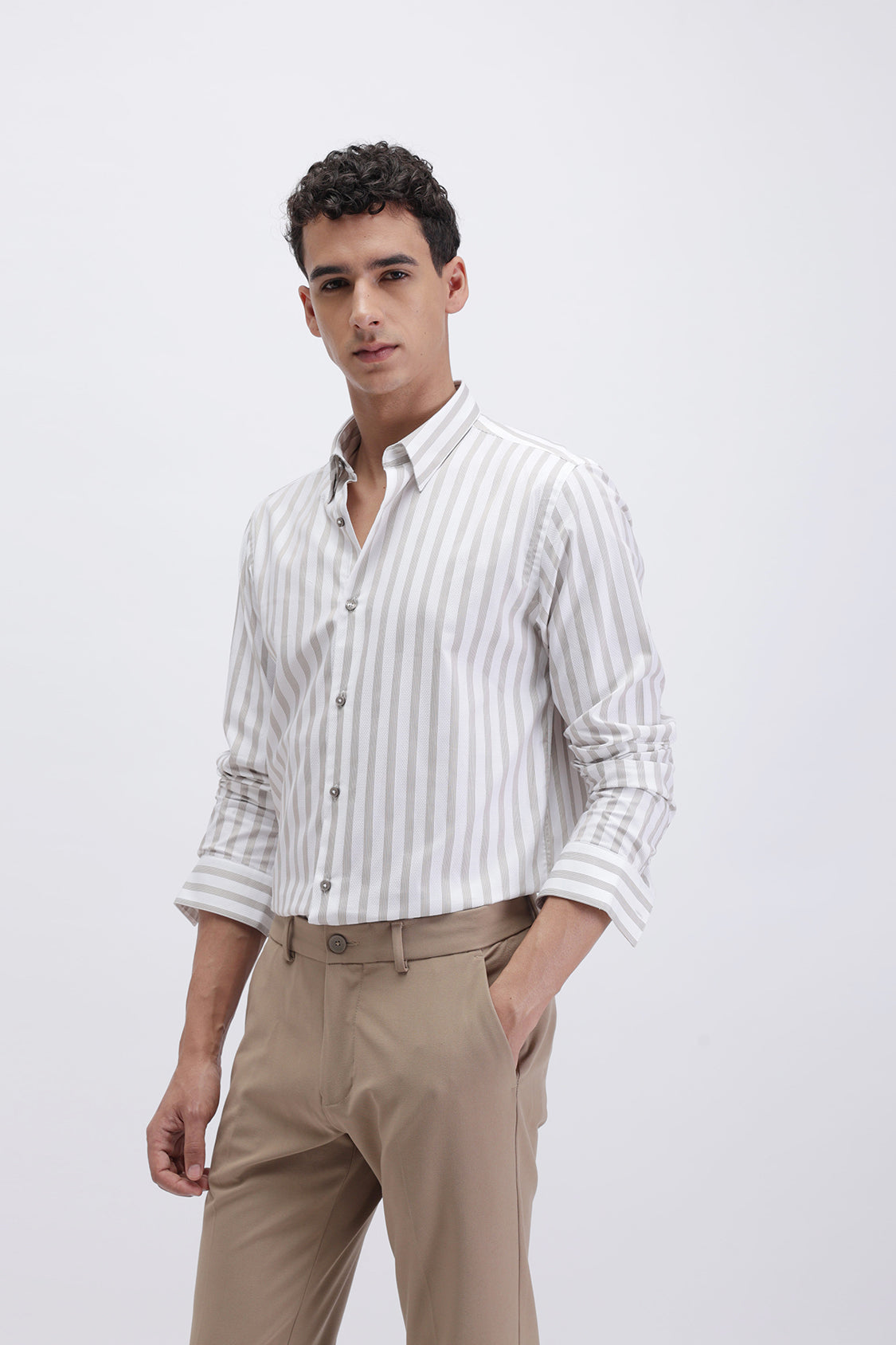 VERTICAL STRIPED SLIM FIT SHIRT