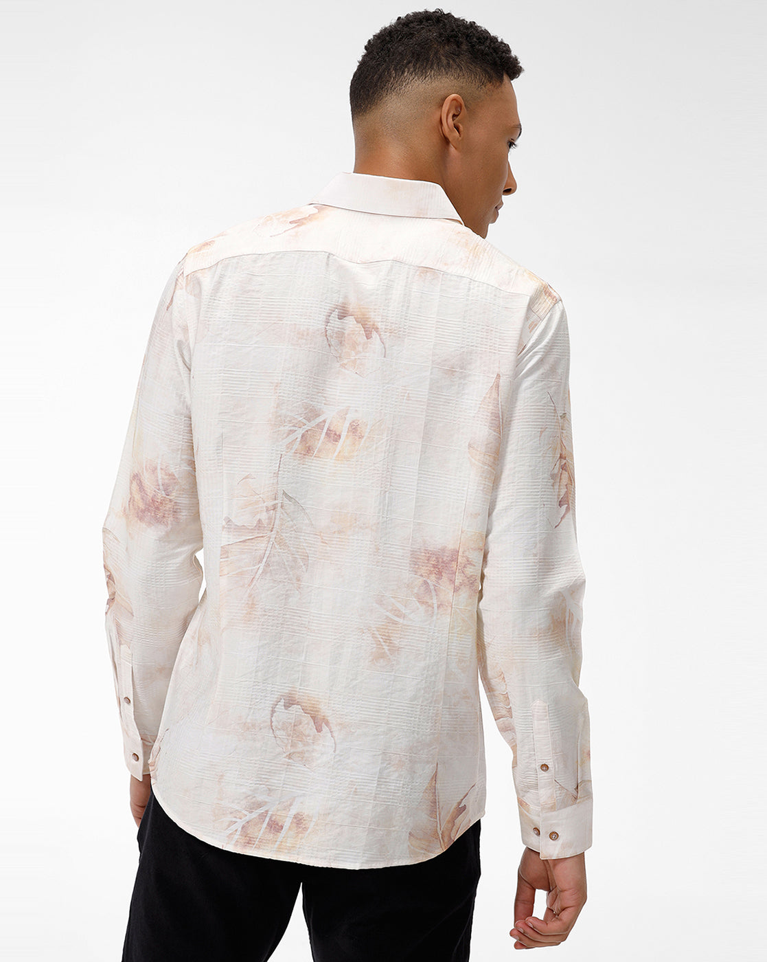 Yellow Leaf Print Shirt