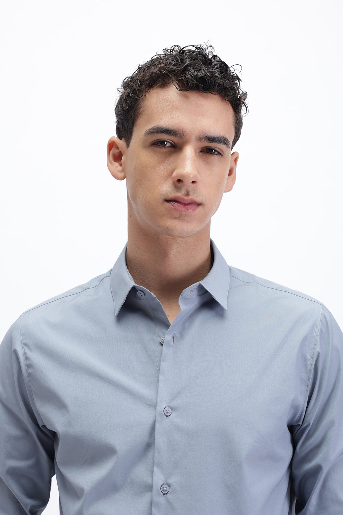 SLIM FIT PLAIN CASUAL SHIRT