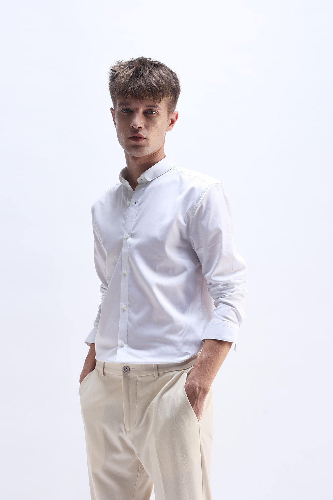 SLIM FIT PLAIN SHIRT