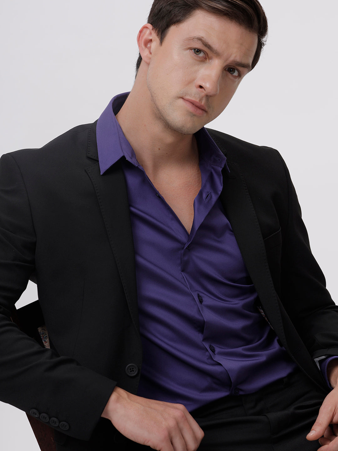 Stephen Mulberry Purple Cotton Shirt