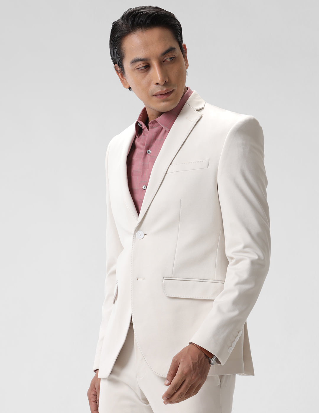 Men's Slim Fit Single Breasted White Formal Blazer