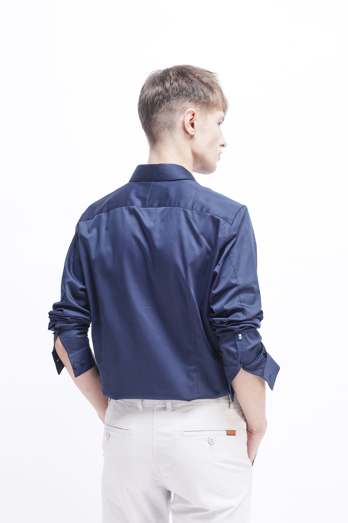 SLIM FIT SOLID COTTON SHIRT