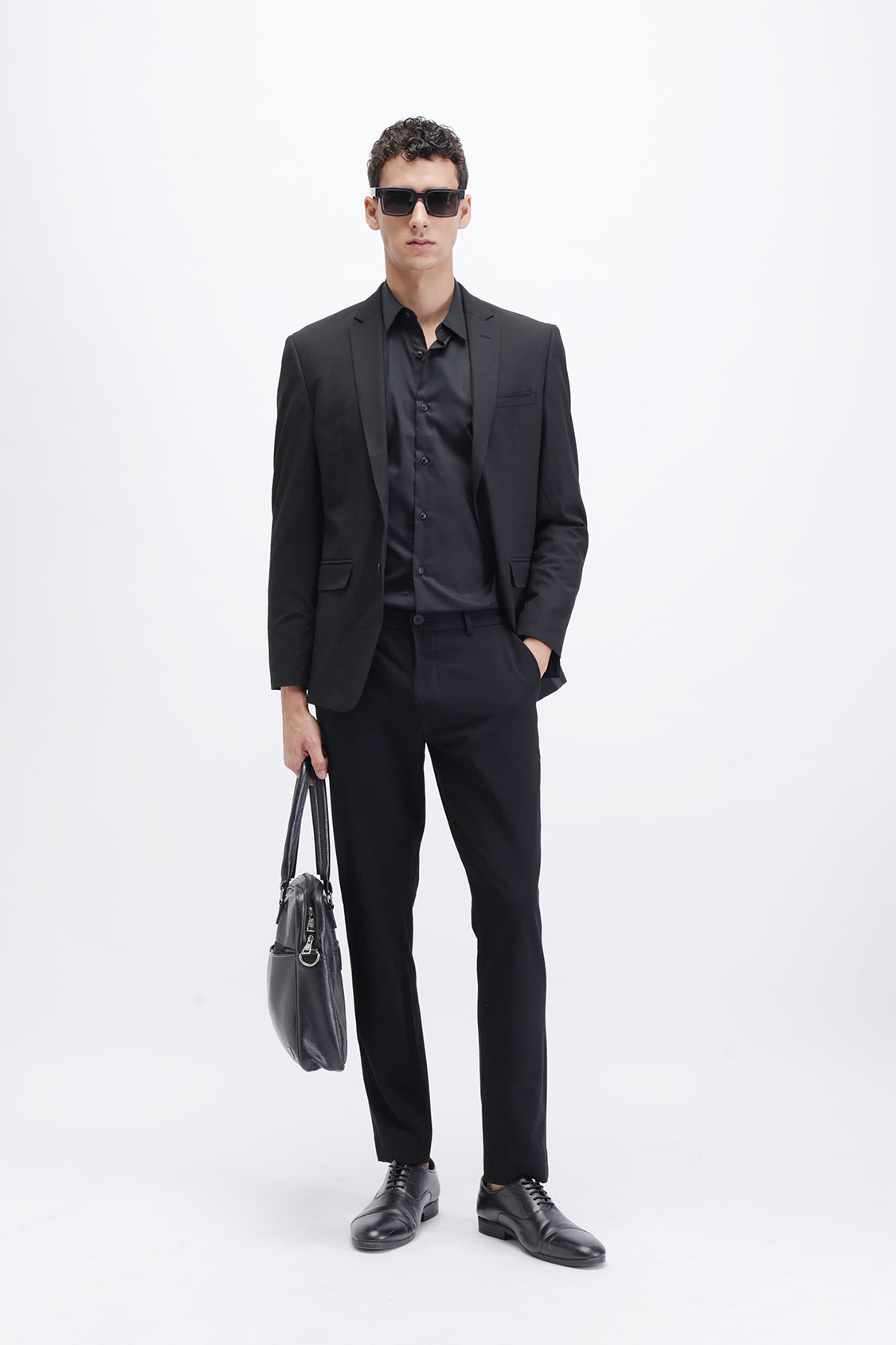 SLIM FIT SOLID COTTON SHIRT