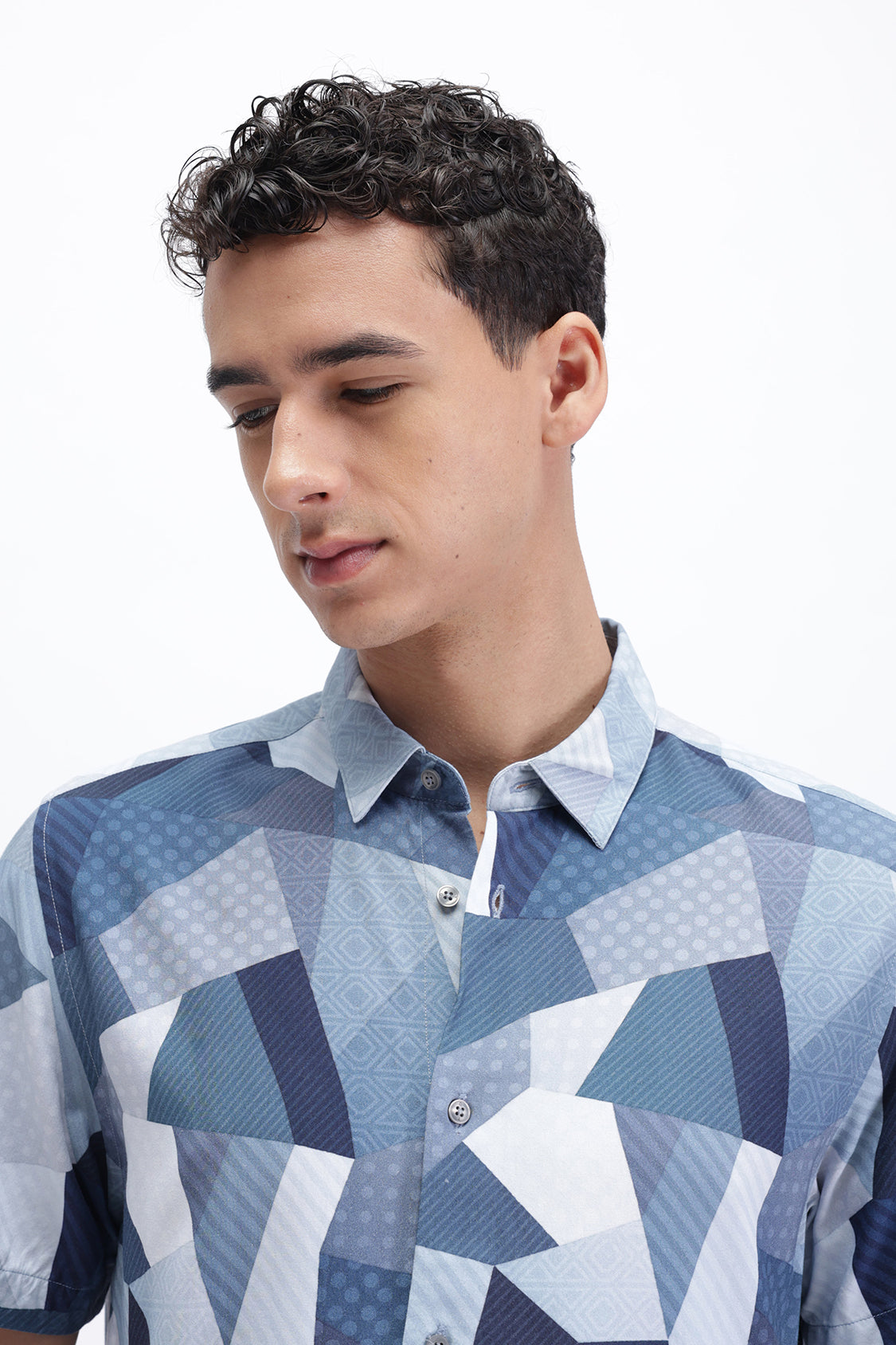 ABSTRACT PRINTED HALF SLEEVES SHIRT