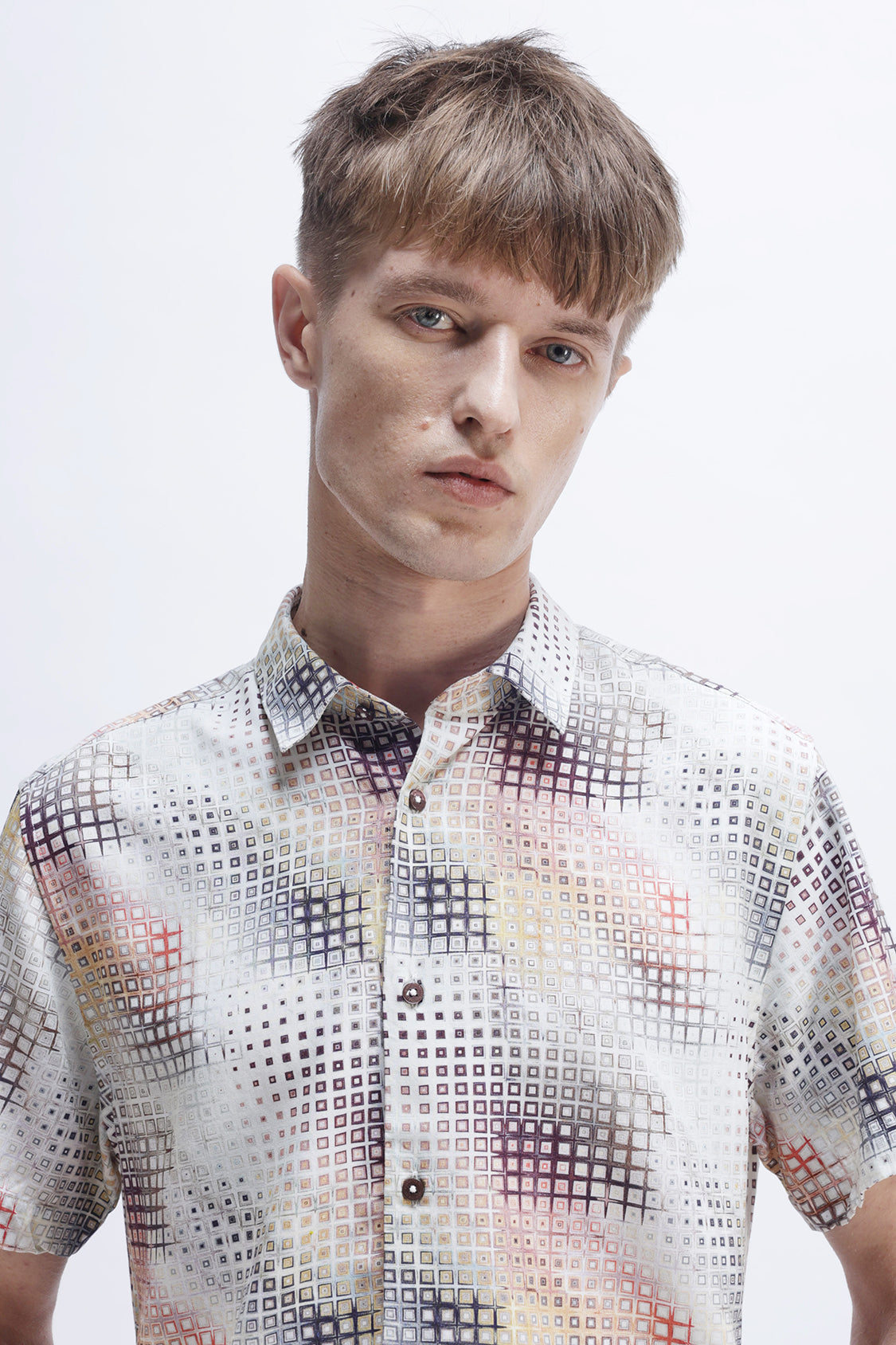 ABSTRACT PRINTED HALF SLEEVES SHIRT