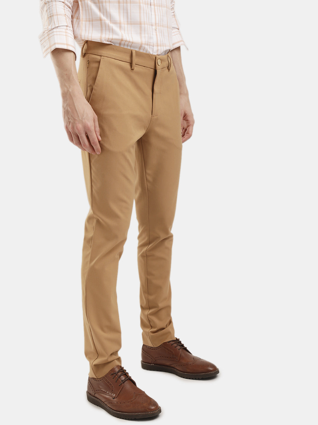 COTTON STRETCH PLAIN TROUSER